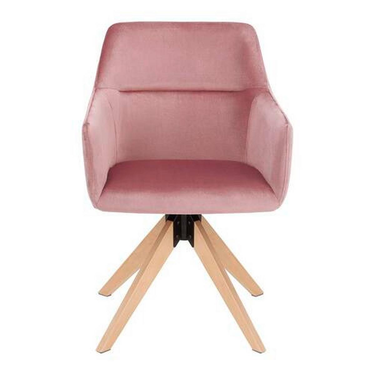 Jídelní židle SARA starorůžová - starorůžová/barvy buku, Moderní, dřevo/textil (57/84,5/57,5cm) - Modern Living