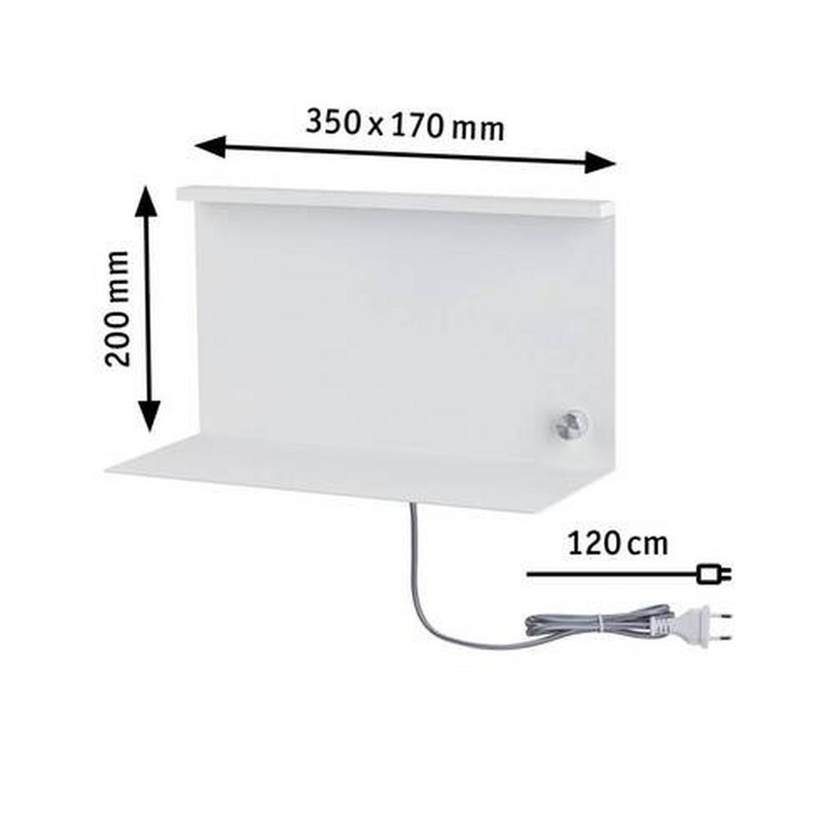 Led-deckenleuchte L: 35 Cm, 1-Flammig, Dimmbar - Weiß, Basics, Metall (35/20cm) - Paulmann