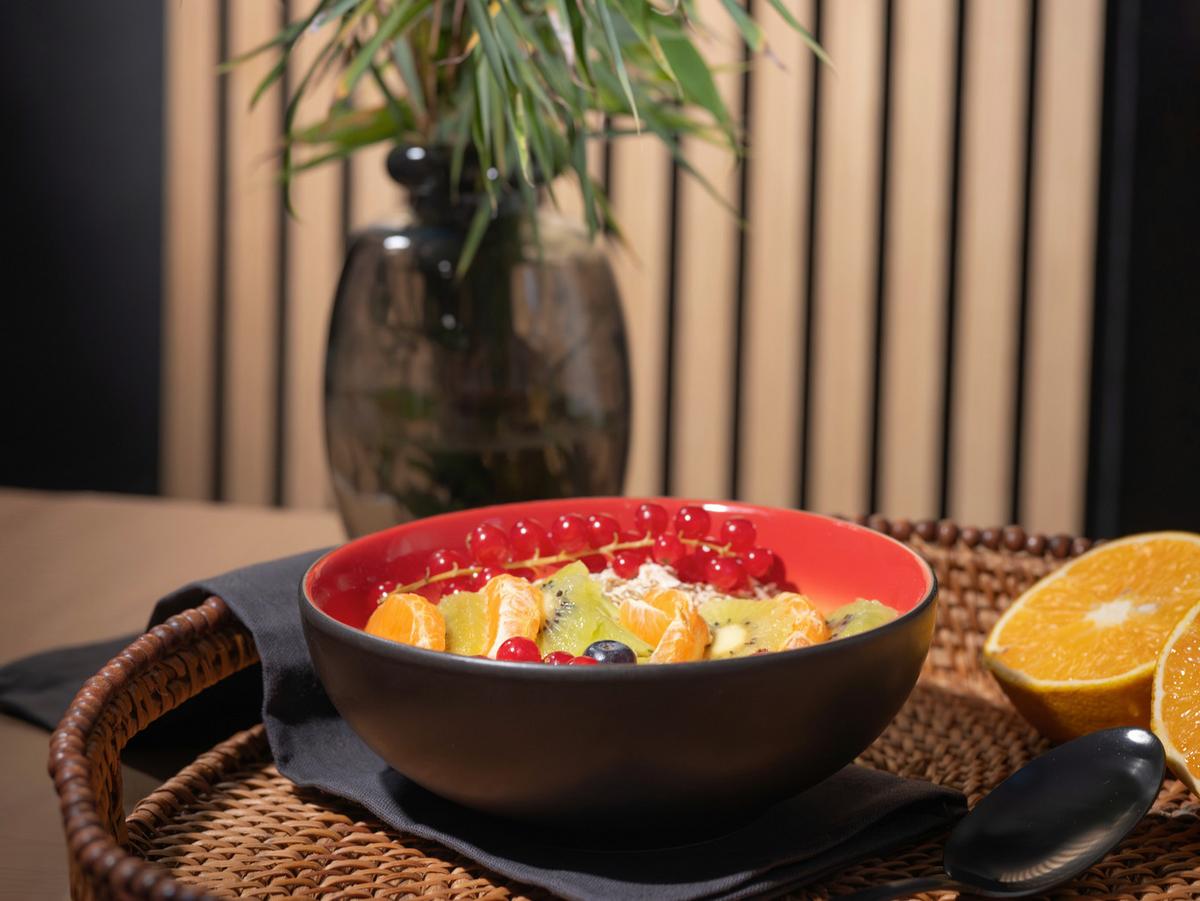 SADA MÍS 24927 HOT RED SMOOTHIE BOWL - čierna/svetložltá, Trend, keramika (16,5/6cm) - Creatable