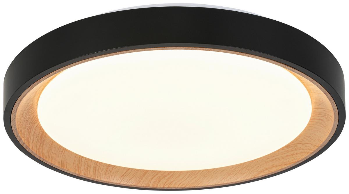 LED-Deckenleuchte Catherine - Eichefarben/Schwarz, Basics, Kunststoff/Metall (40/7cm) - Luca Bessoni