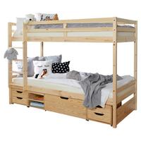 Etagenbett Finn - Weiß/Naturfarben, MODERN, Holz (90/200cm) - MID.YOU