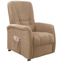 Fernsehsessel Harry Hellbraun B: 77 Cm - Hellbraun/Dunkelgrün, Design, Textil (77/107/88cm) - Livetastic