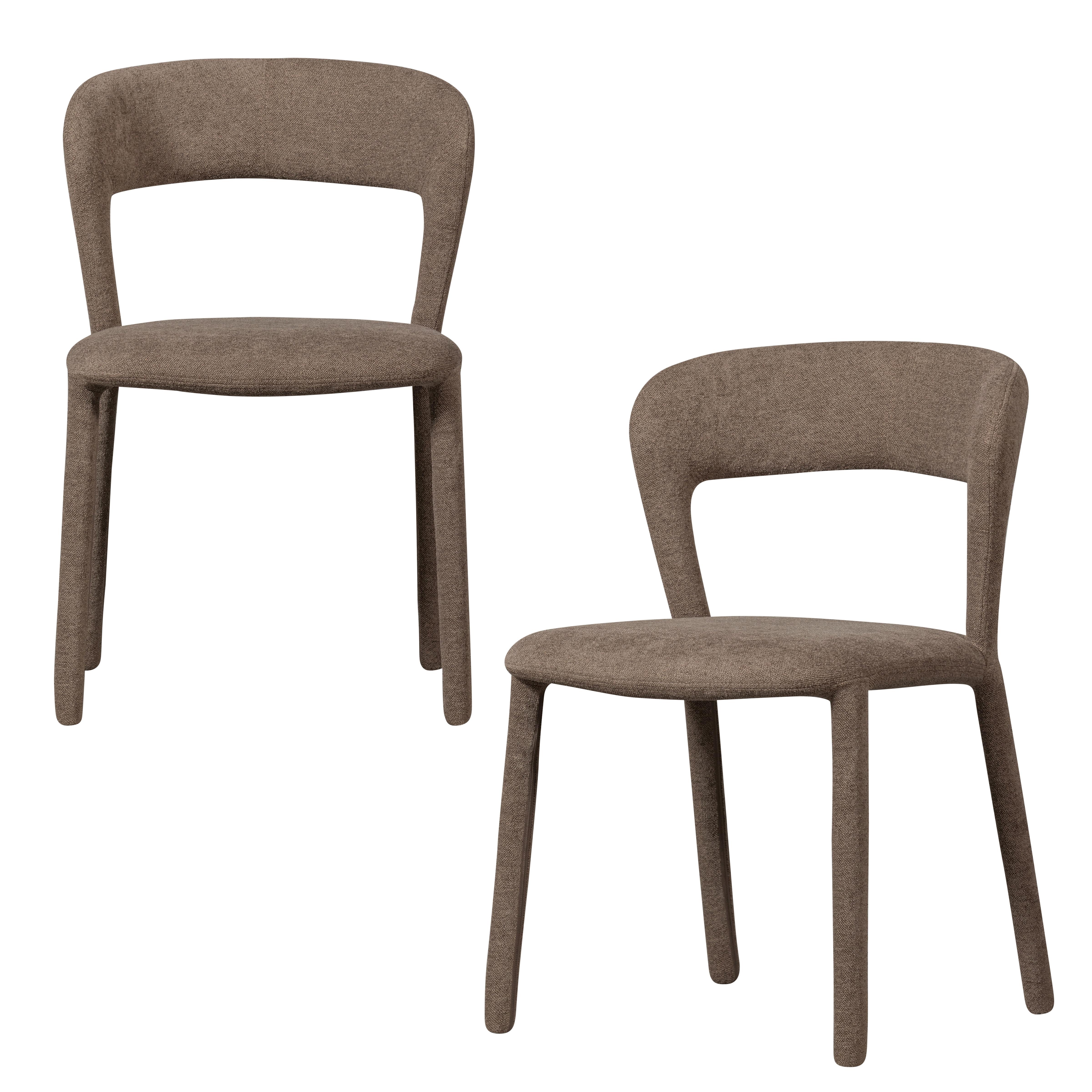 Stuhl-Set Noble Taupe B: 51cm - Taupe, MODERN, Textil (51/76/56cm) - Livetastic