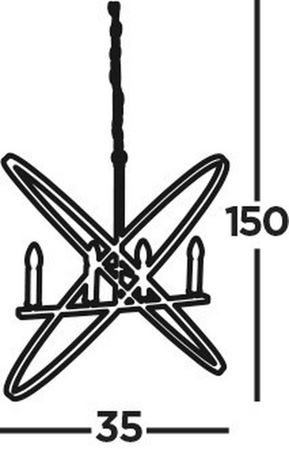 Hängeleuchte Hoopla H: 150 Cm 4-Flammig, Höhenverstellbar - Schwarz/Braun, Design, Metall (35/150/84cm)