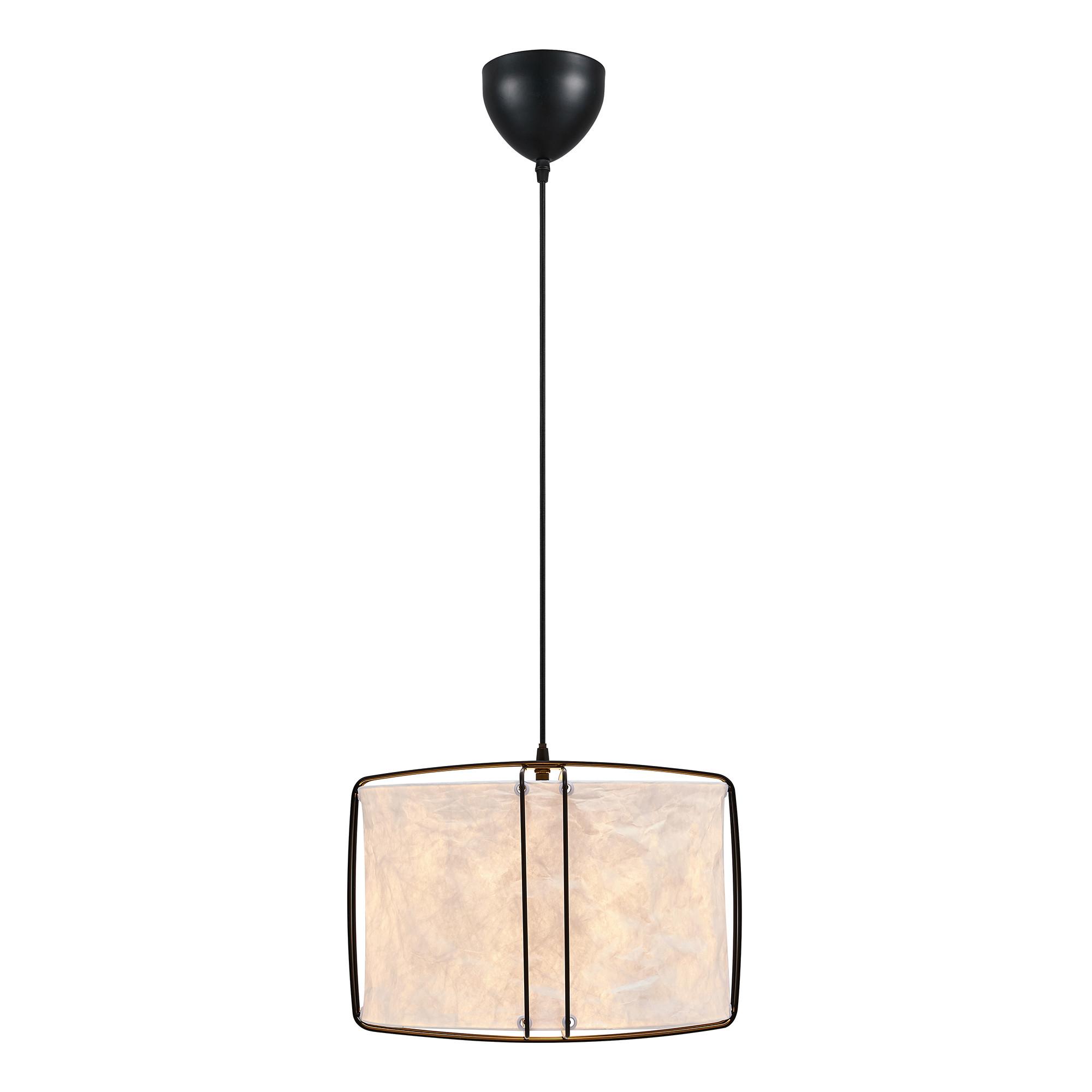Hängeleuchte Cardine Schwarz Weiß D: 35 cm - Schwarz/Weiß, Design, Kunststoff/Metall (35/28,5cm) - Nordlux