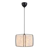Hängeleuchte Cardine Schwarz Weiß D: 35 cm - Schwarz/Weiß, Design, Kunststoff/Metall (35/28,5cm) - Nordlux