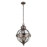 Hängeleuchte Adams H: 71.1 Cm 3-Flammig, Nickelfarben - Nickelfarben, KONVENTIONELL, Glas/Metall (37.1/71.1cm) - Elstead Lighting