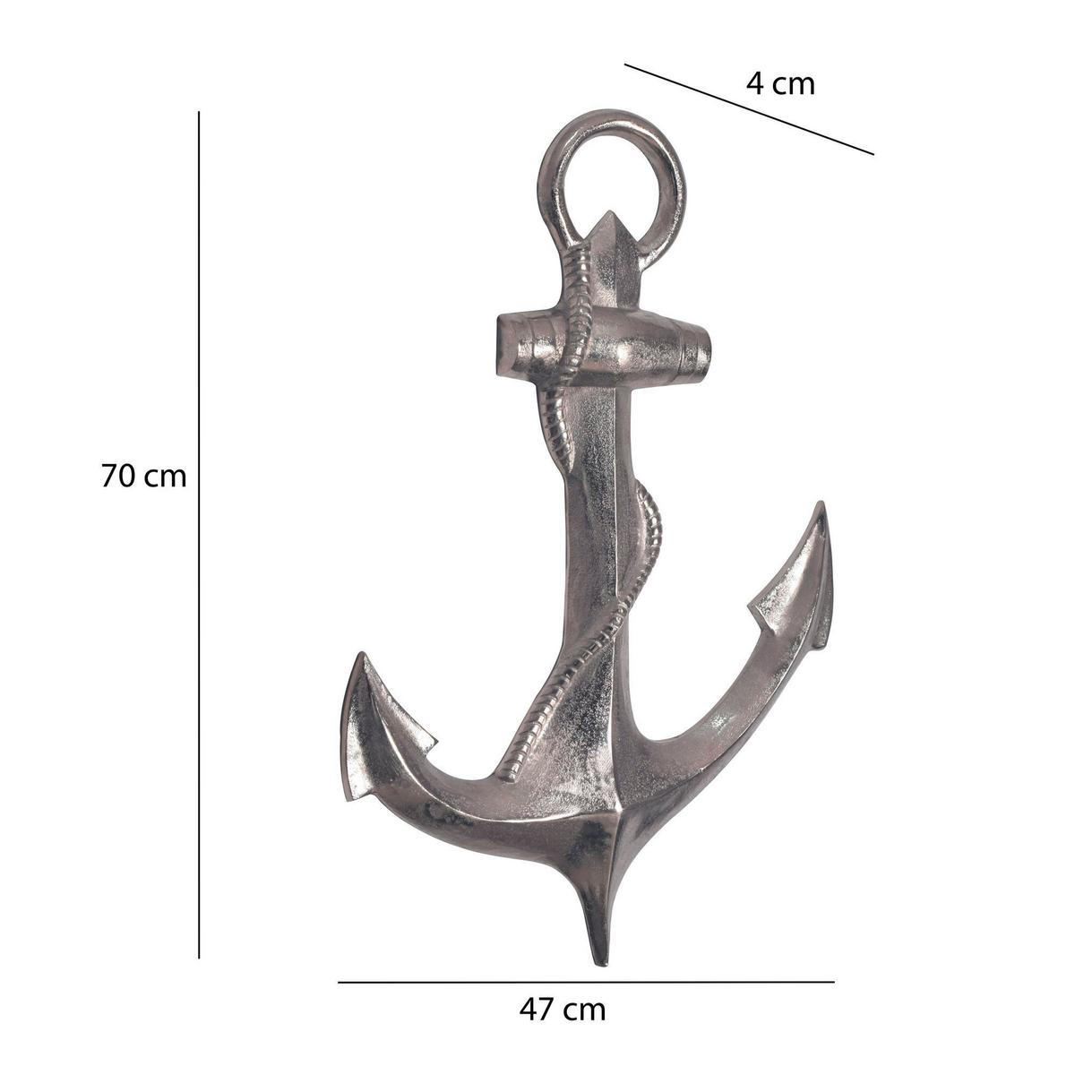 Wanddeko Silberfarben B: 47 Cm - Silberfarben, Design, Metall (47/70/4cm) - Livetastic
