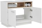 Waschbeckenunterschrank Mit Soft-Close Milano B 80cm, Weiß - Weiß, MODERN, Holzwerkstoff (80/64/40cm)