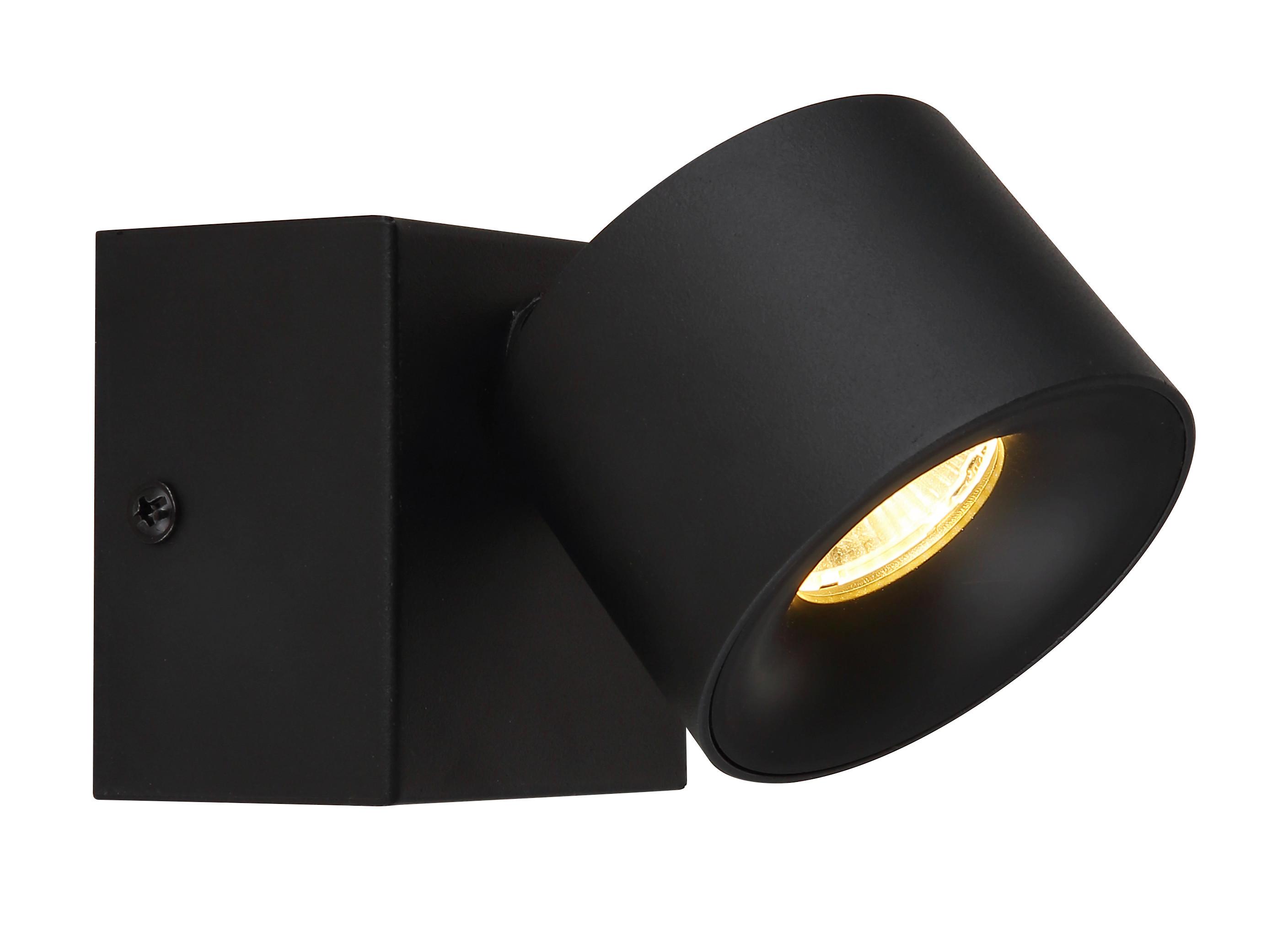 LED-Strahler 56961-1b - Transparent/Schwarz, Design, Kunststoff/Metall (7,2/9,5cm) - Globo