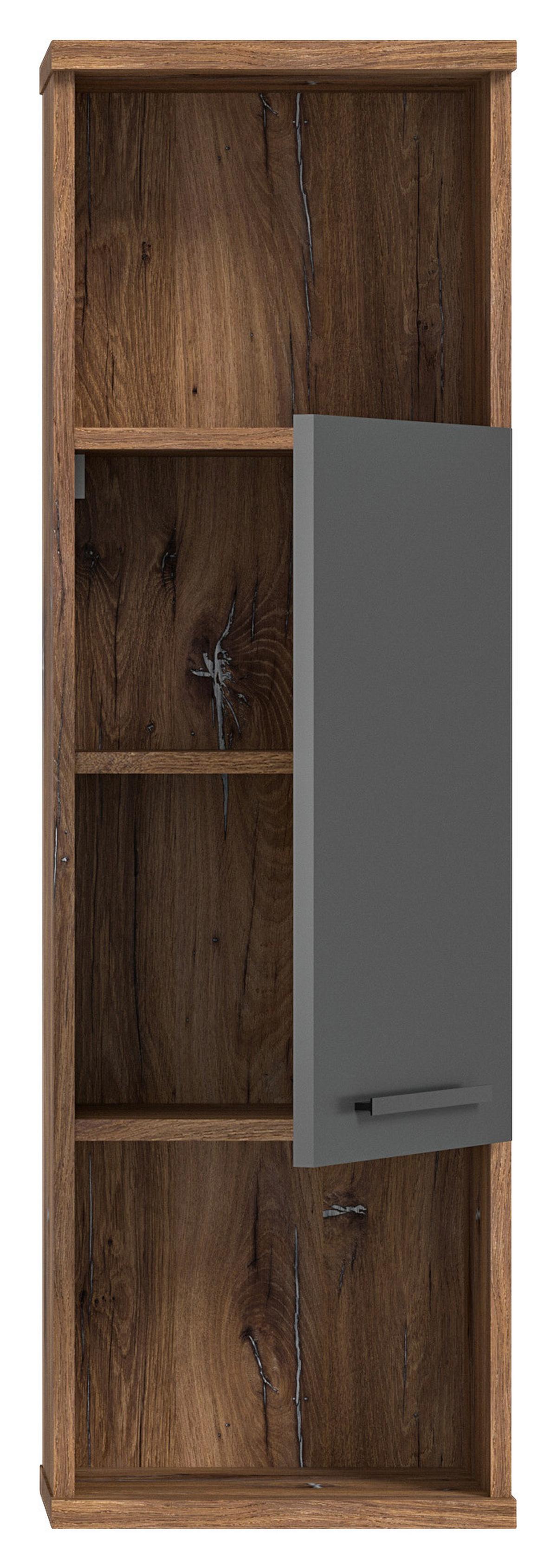 Midischrank Bad Ramon Bxh 35x112 Cm Grau - MODERN, Holzwerkstoff (35/112/25cm) - MID.YOU