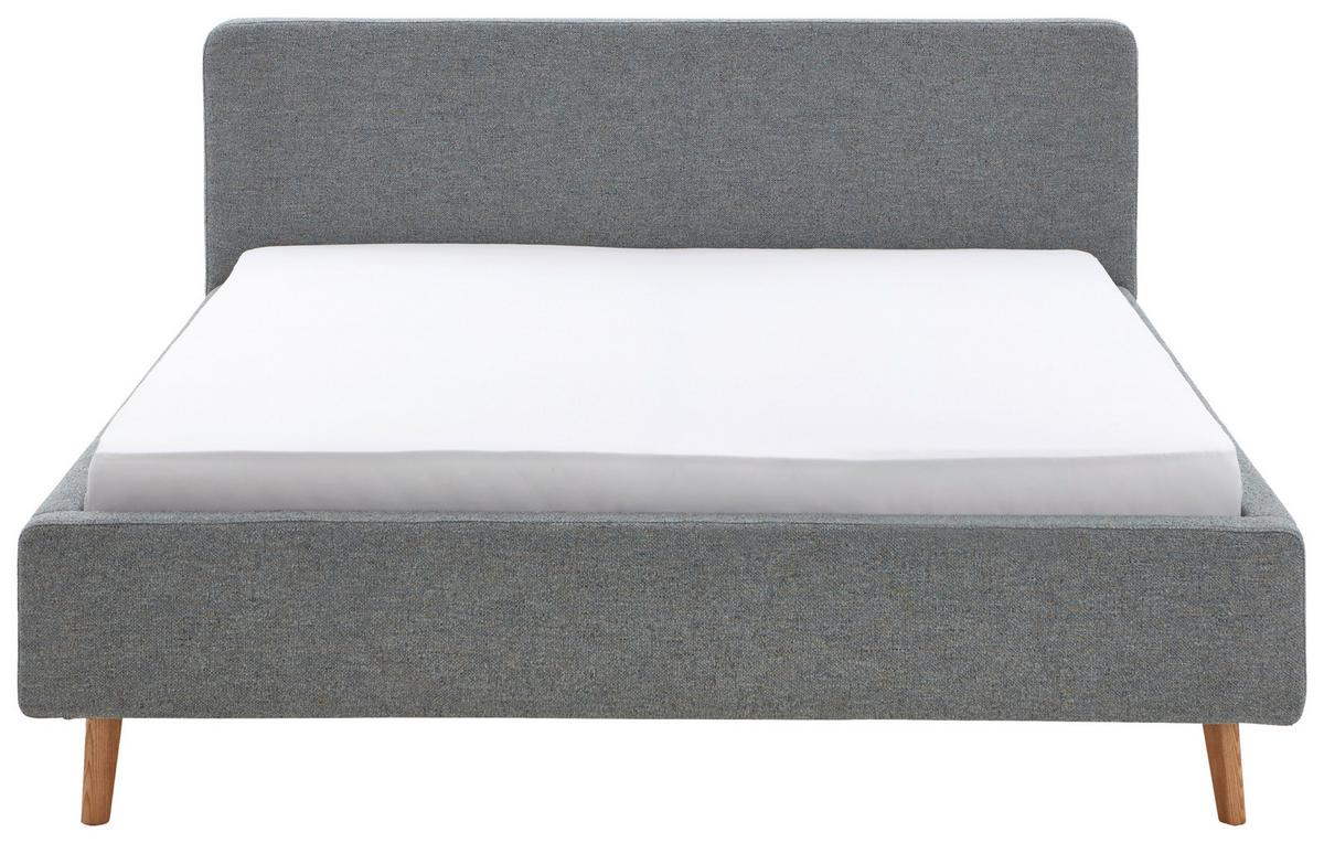 Polsterbett Mattis Herve Türkis 160x200cm - Türkis/Eichefarben, Design, Textil (160/200cm) - MID.YOU