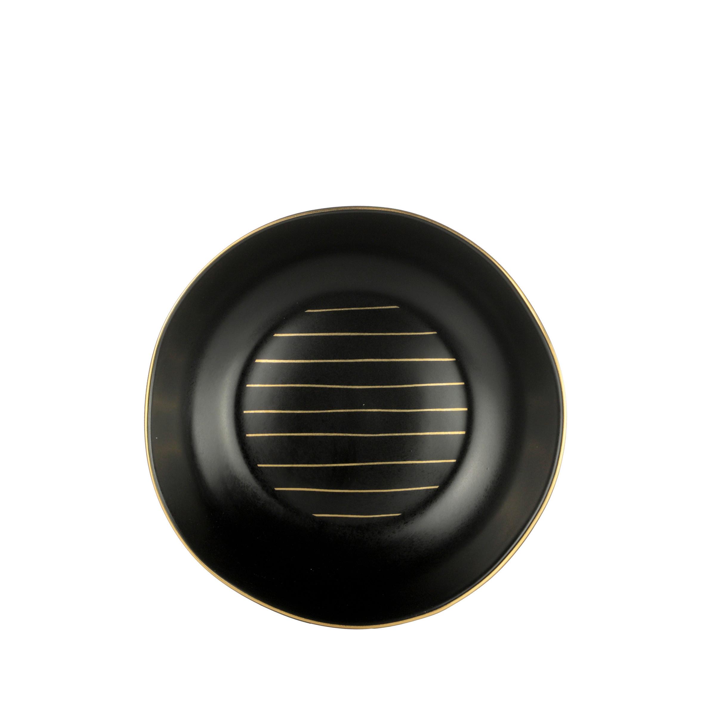 HLUBOKÝ TALÍŘ ONIX - černá/barvy zlata, Moderní, keramika (20,5cm) - Mömax