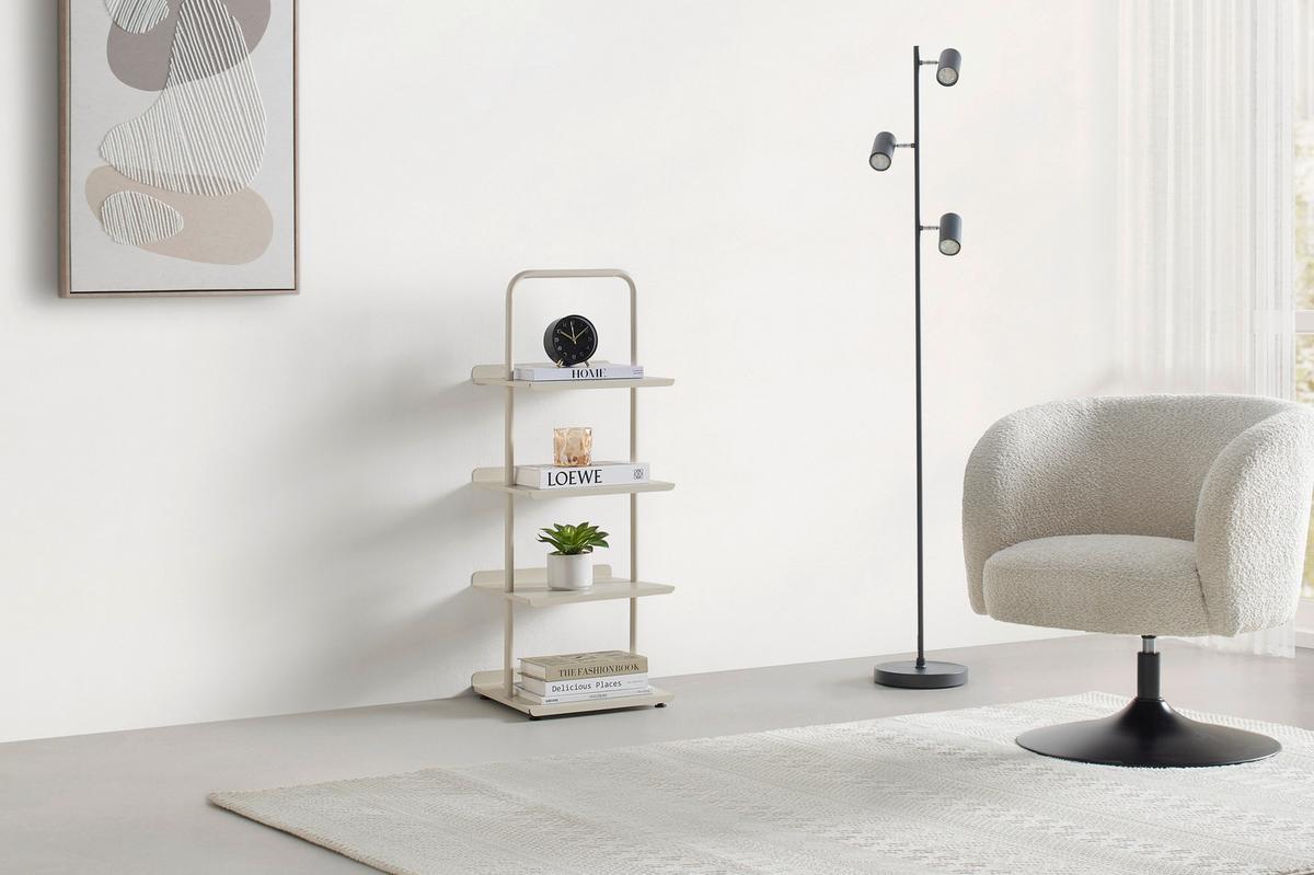 REGÁL JULIA -EXKLUSIV- - čierna/kašmírová, Modern, kov/plast (34/96/32cm) - Mömax