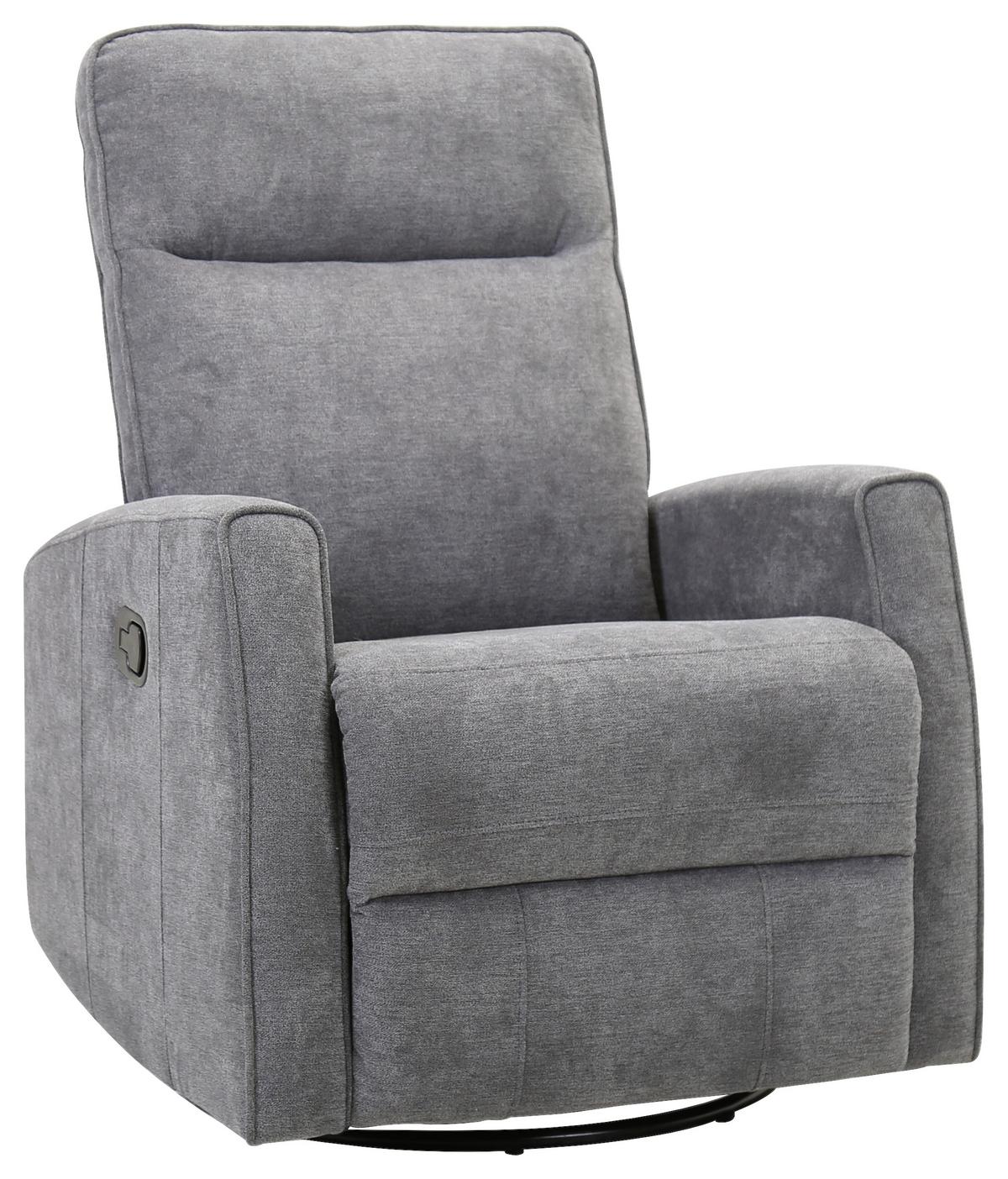 RELAXAČNÍ KŘESLO MELINDA - šedá/černá, Moderní, kov/textil (76/103/93cm) - Mömax