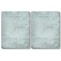Herdabdeckplatte Betonoptik Xl Esg-Glas 50x38,5 Cm 2er-Set - Hellgrau, Basics, Glas (50/38,5/0,8cm) - Kesper