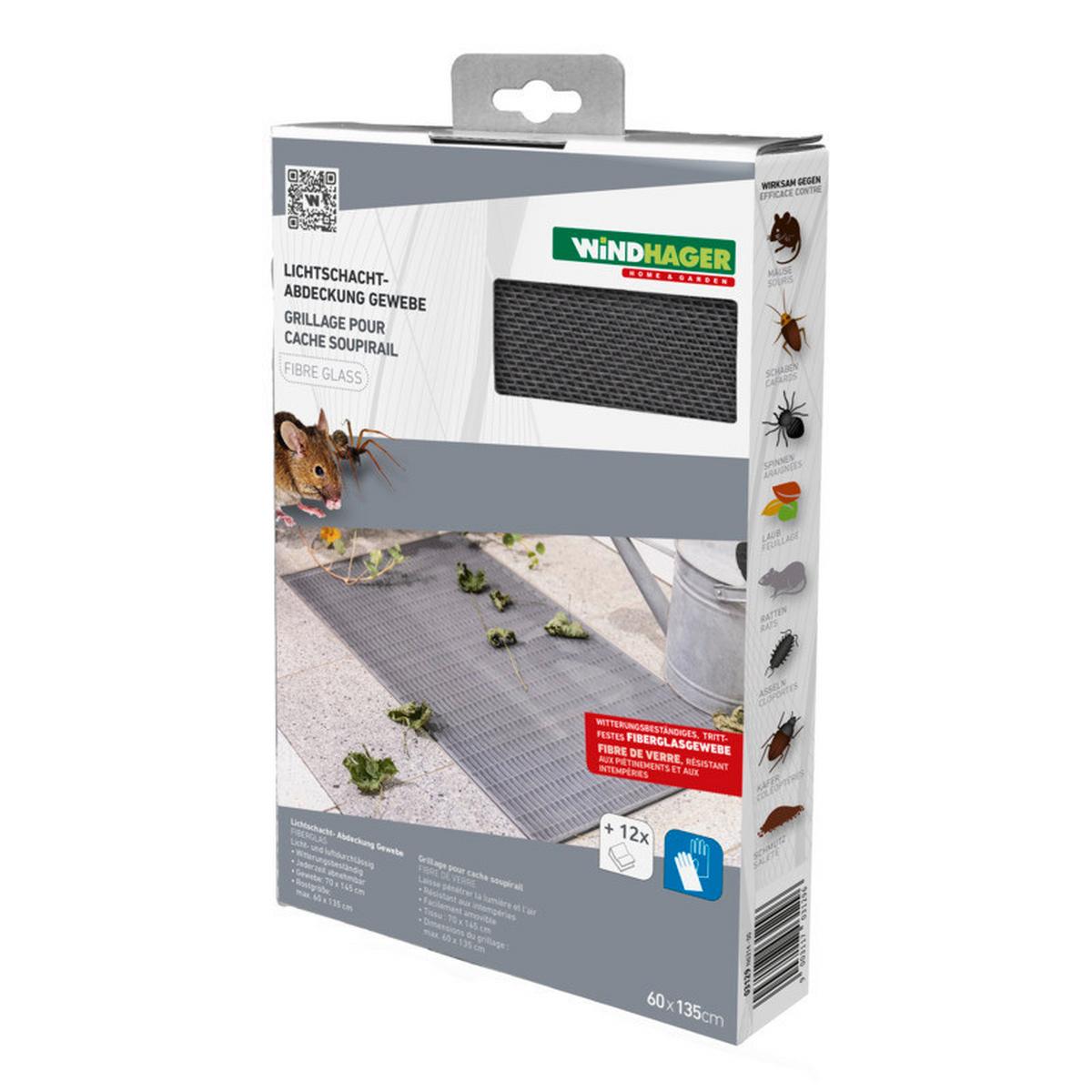 Lichtschachtabdeckung Lichtschachtabdeckung 60x135cm - Grau, Basics, Kunststoff (60/135cm) - Windhager