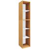 Aktenregal Lona Buchefarben, B: 35 Cm - Buchefarben/Weiß, MODERN, Holzwerkstoff (35/183/37cm) - MID.YOU