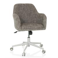 Drehstuhl Solao Home Grau B: 58 cm - Weiß/Grau, MODERN, Kunststoff/Textil (58/78/60cm) - MID.YOU