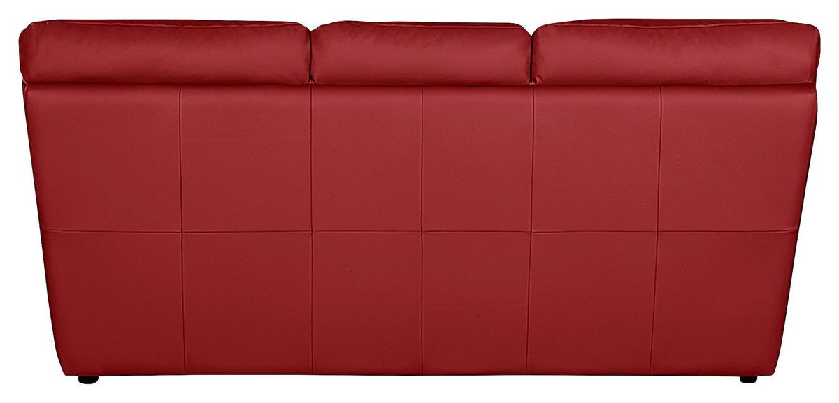 Schlafsofa Oslo Rot B: 205 cm - Rot/Schwarz, Design, Leder (205/92/85cm) - Livetastic