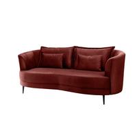 3-sitzer-sofa Pistaccio Koralle, Rücken Echt B: 209 Cm - Koralle/Schwarz, MODERN, Textil (209/85/101cm) - Livetastic