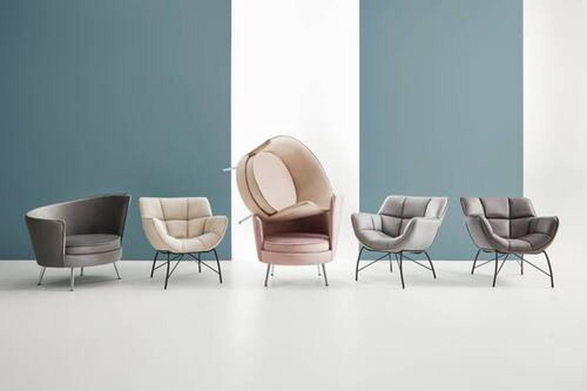 Křeslo Cherie šedá - tmavě šedá/barvy chromu, Moderní, kov/textil (87/83/85cm) - Bessagi Home