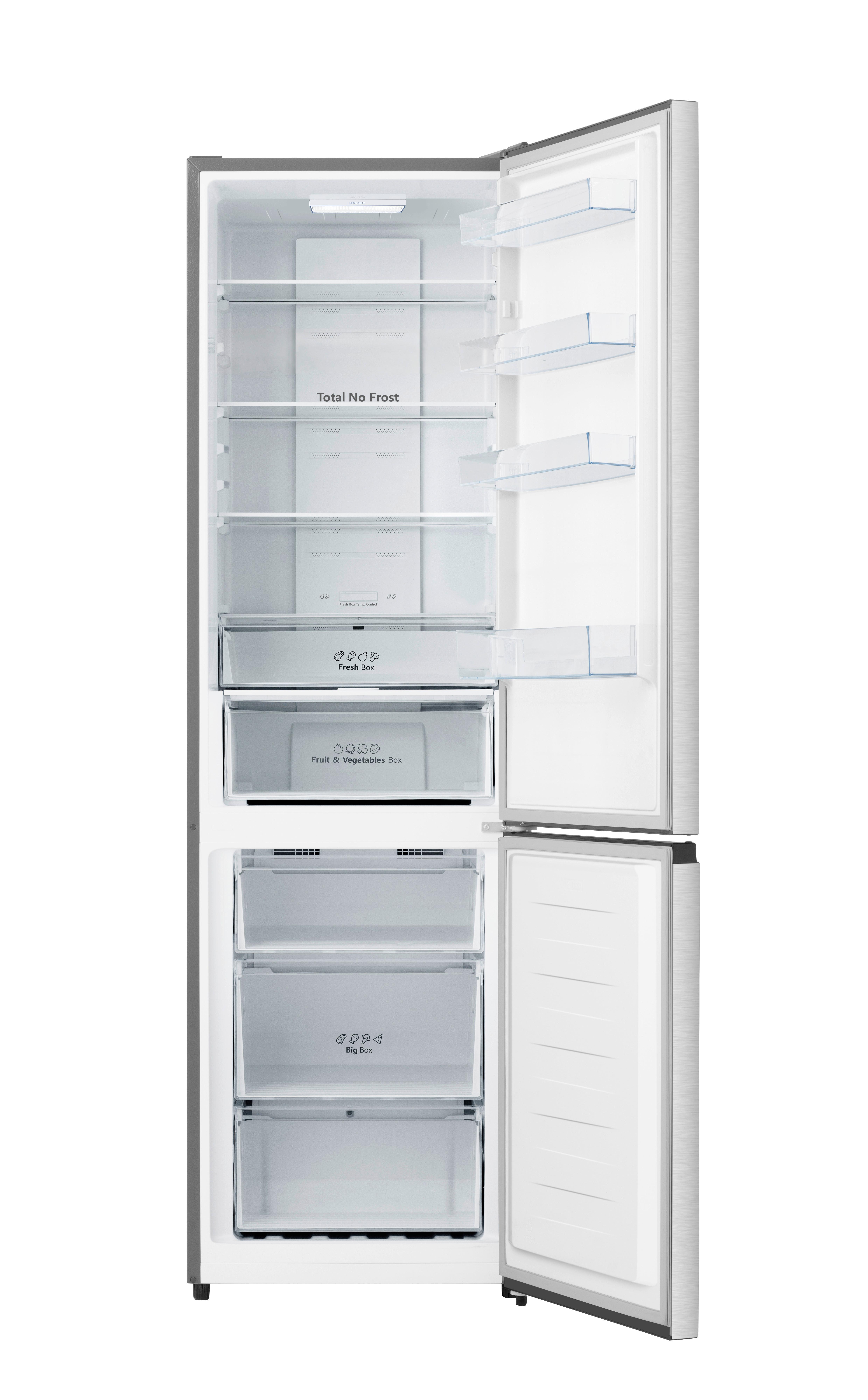 Kühl-Gefrier-Kombination Nabo Kgn 7000 - Edelstahlfarben, Basics, Metall (59,5/200,4/59cm) - Nabo