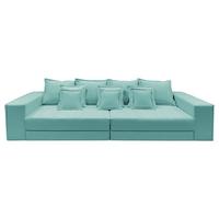 Bigsofa Pescara Hellblau B: 289 Cm - Schwarz/Hellblau, Design, Kunststoff/Textil (289/85/110cm) - Livetastic