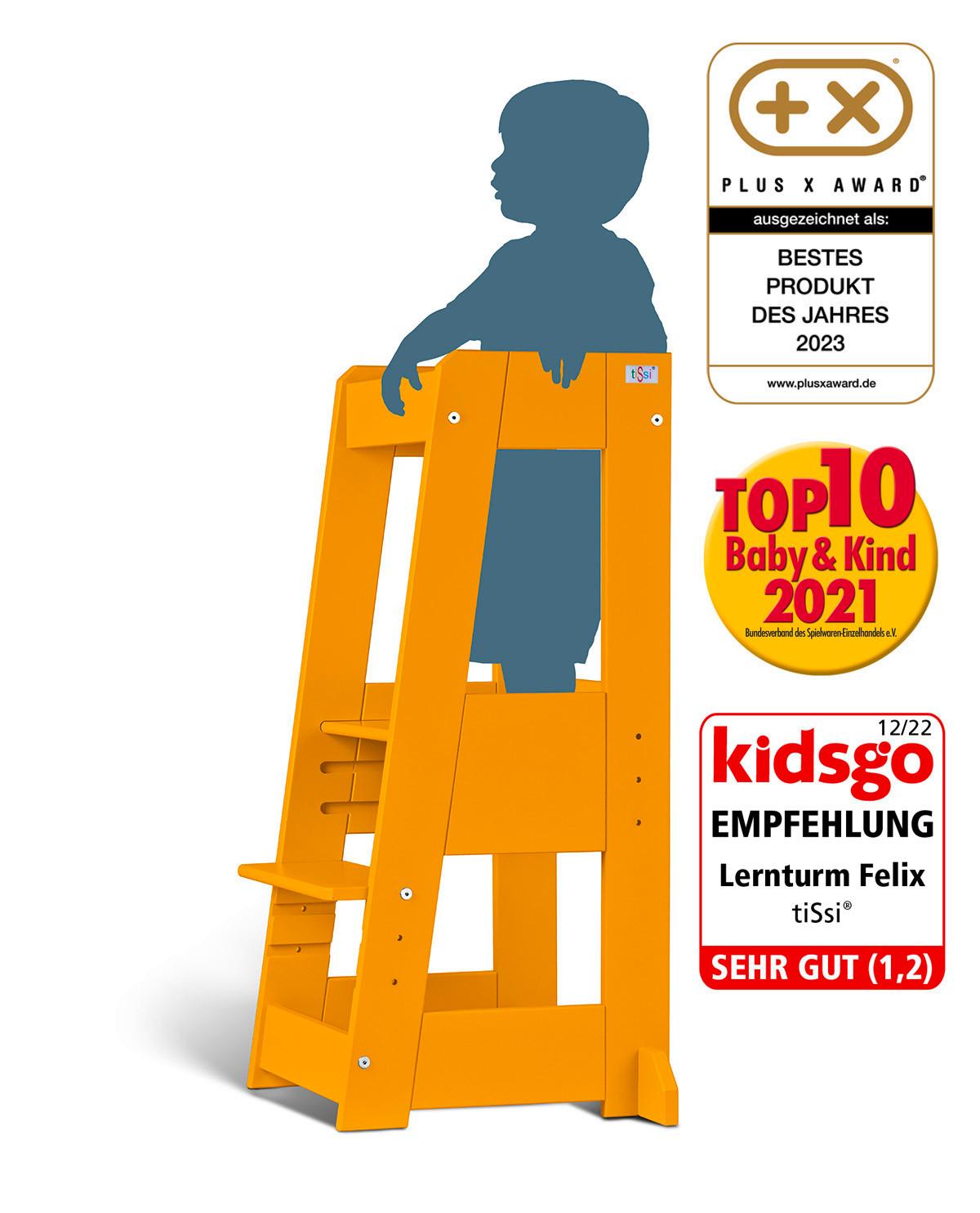 Lernturm Tissi® Felix - Gelb, Design, Holz (40/91/45cm) - tiSsi