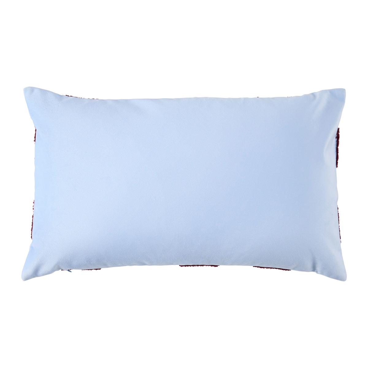 DEKORAČNÝ VANKÚŠ ERIK - modrá/bordová, textil (30/50cm) - Mömax