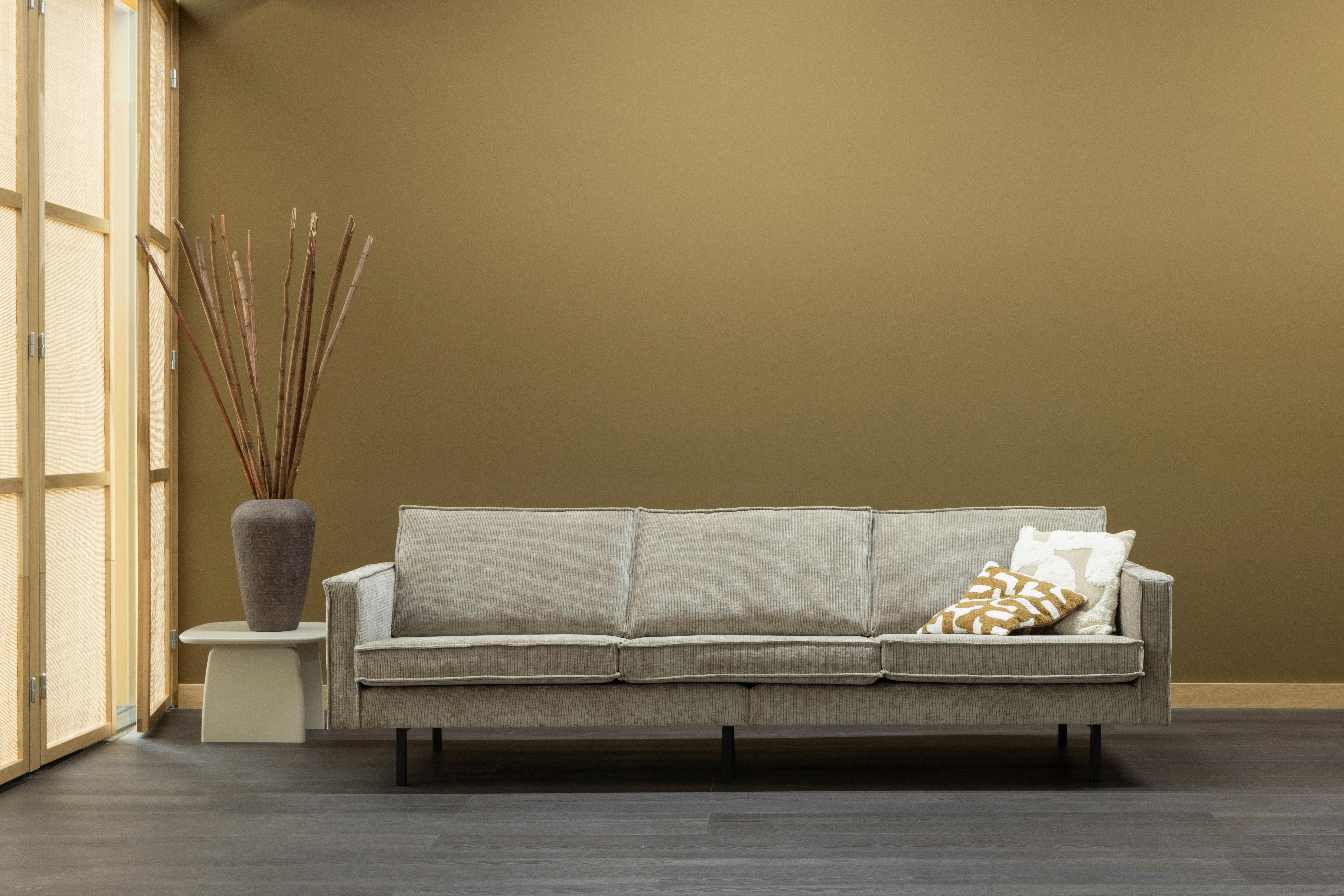 3-SITZER-SOFA Rodeo Sandfarben B: 277cm - Sandfarben/Schwarz, MODERN, Textil (277/85/86cm) - Livetastic