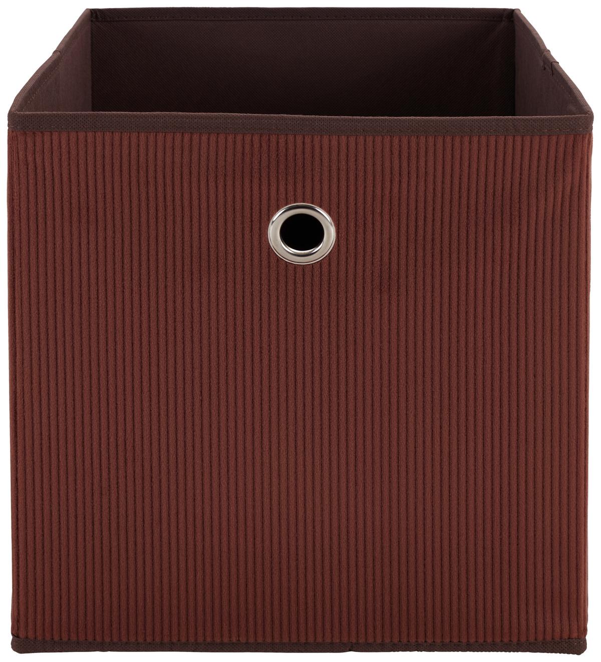 SKLÁDACÍ KRABICE CUBI NEW - hnědá, Moderní, karton/textil (30/30/30cm)