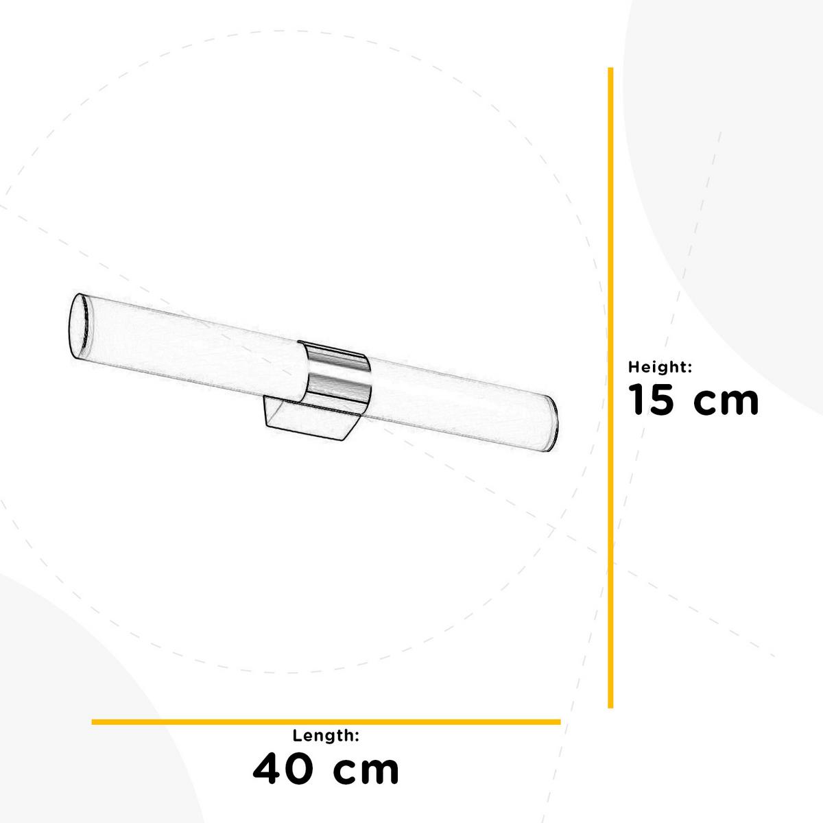 LED-Wandleuchte 4916/Ap40 - Silberfarben/Weiß, Basics, Metall (40/10/15cm)