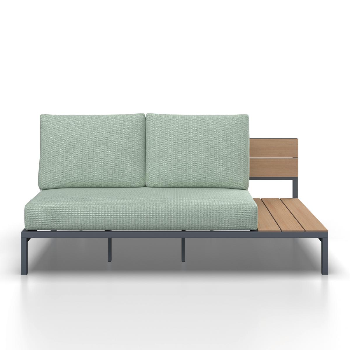 TERASOVÁ SEDACIA SÚPRAVA CHIARA - prírodná farba/svetlozelená, Modern, kov/textil (164/68/94cm) - Bessagi Garden