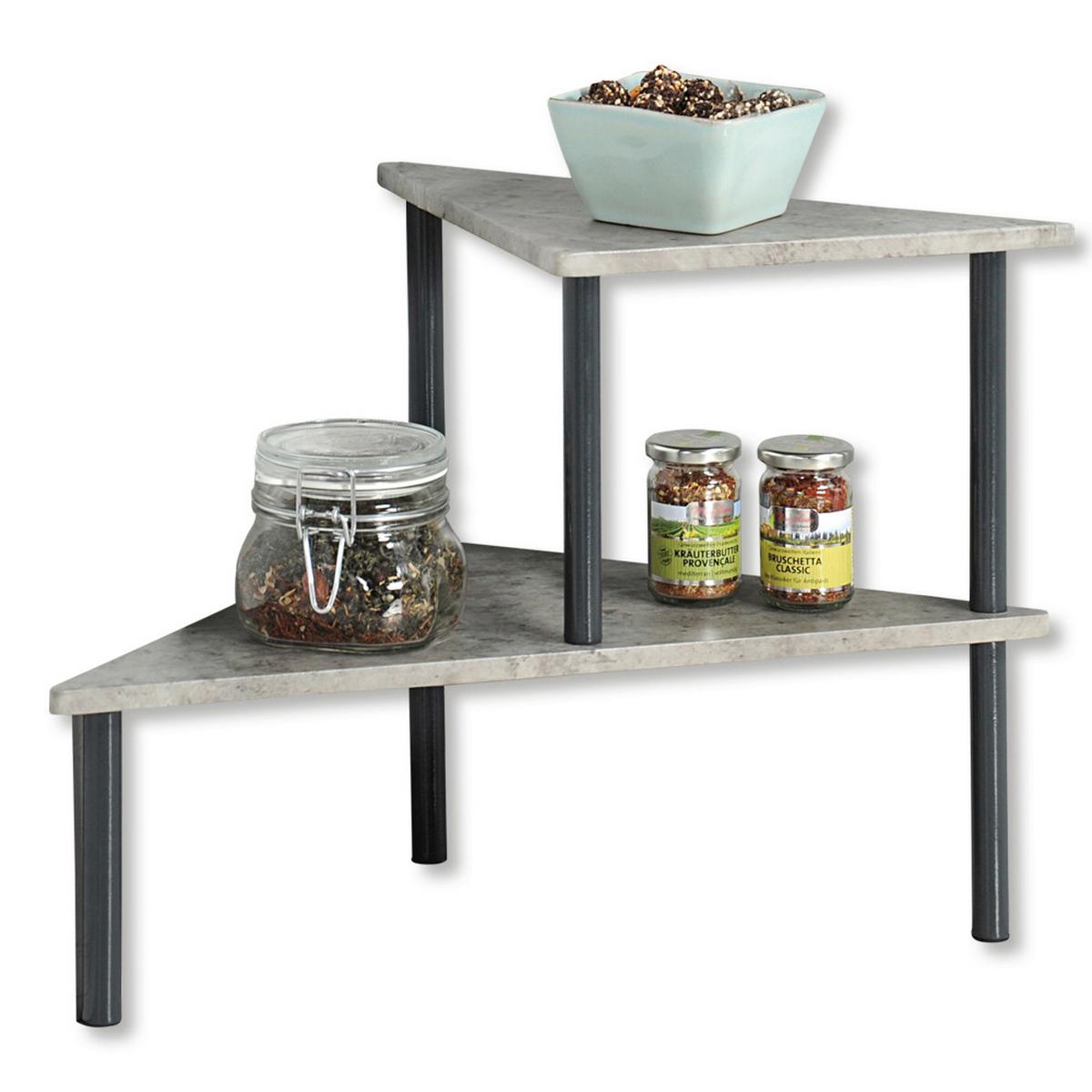 Küchenregal Grau B: 53 cm - Grau, Basics, Holzwerkstoff/Metall (53/38/38cm) - Kesper