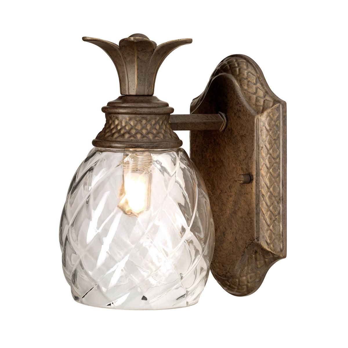 Bad-Wandleuchte PlantBath IP44 1-Flammig in Bronzefarben - Bronzefarben, LIFESTYLE, Glas/Metall (22/12,4/16.5cm) - Elstead Lighting