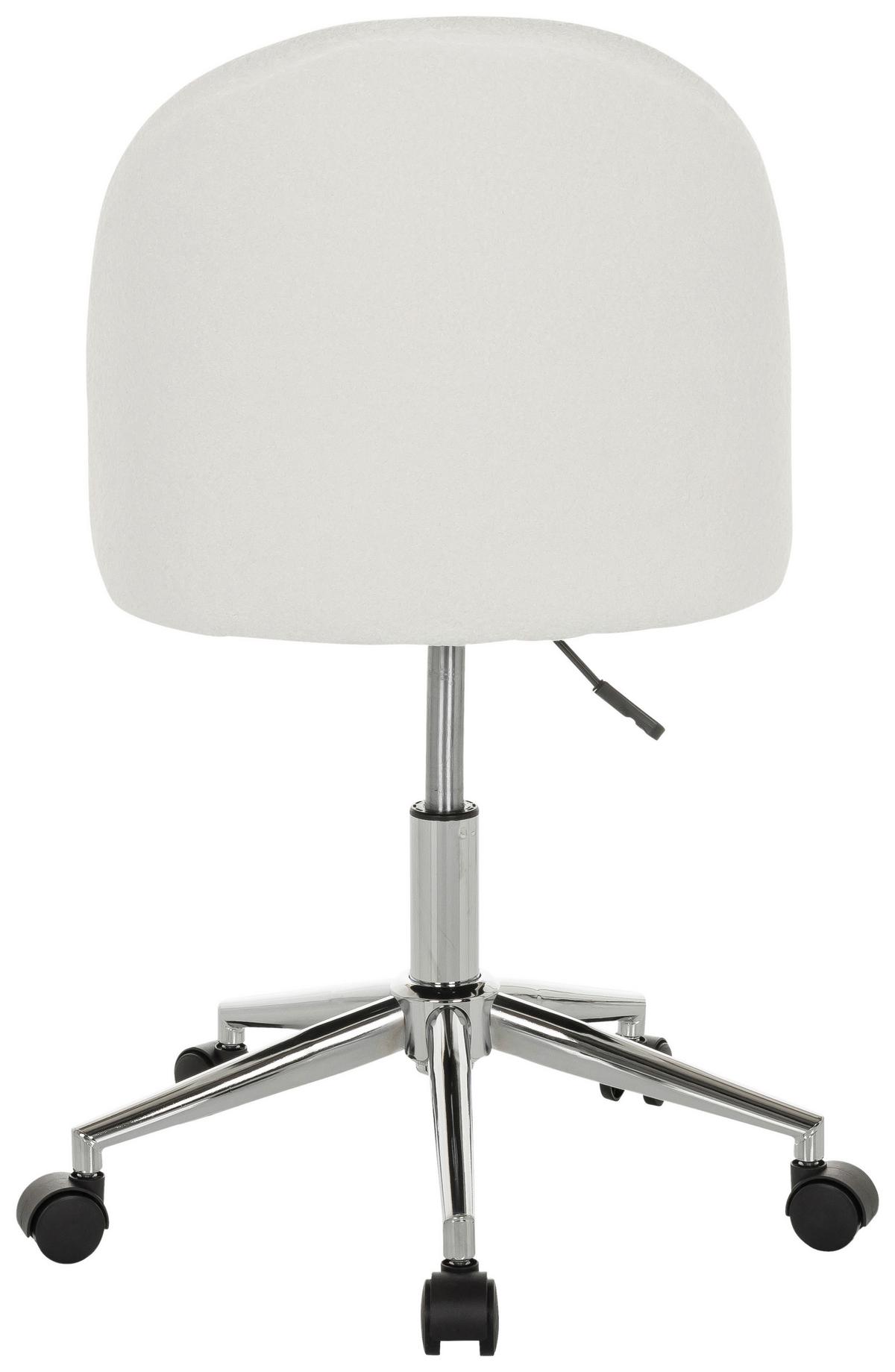 Drehstuhl Solao Ted - Chromfarben/Weiß, Basics, Kunststoff/Textil (49/77-87/55cm) - MID.YOU
