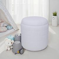 Hocker Weiß B: 40cm - Weiß, Basics, Textil (40/45/40cm) - Livetastic