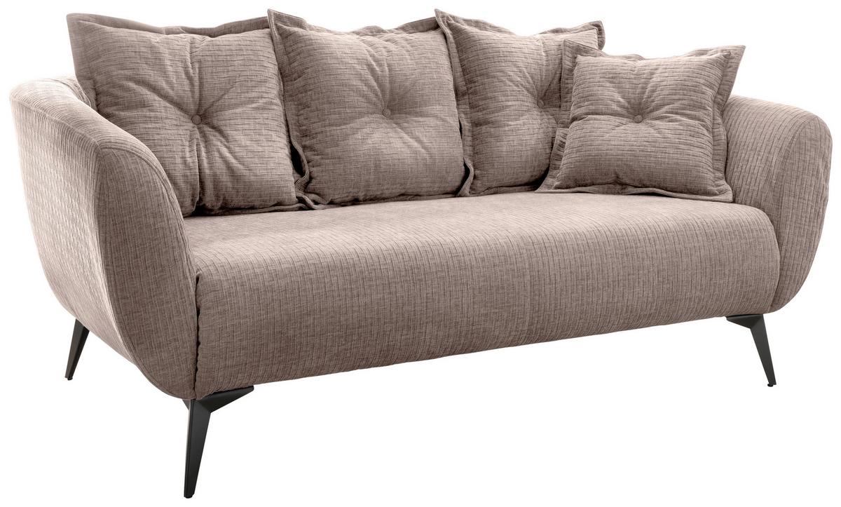 2,5-Sitzer Baggio Beige B: 196 cm - Beige/Schwarz, MODERN, Textil (196/94/103cm) - Livetastic