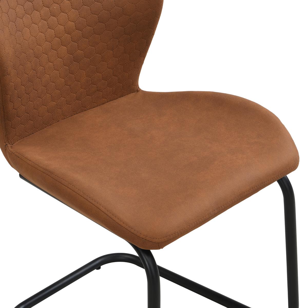 HOUPACÍ ŽIDLE ANIKA - černá/hnědá, Moderní, kov/textil (49/91/59cm) - Mömax