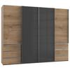 Schwebetürenschrank B: 300 Cm Level 36c Grau/eiche Dekor - Eichefarben/Grau, MODERN, Holzwerkstoff (300/236/65cm) - MID.YOU