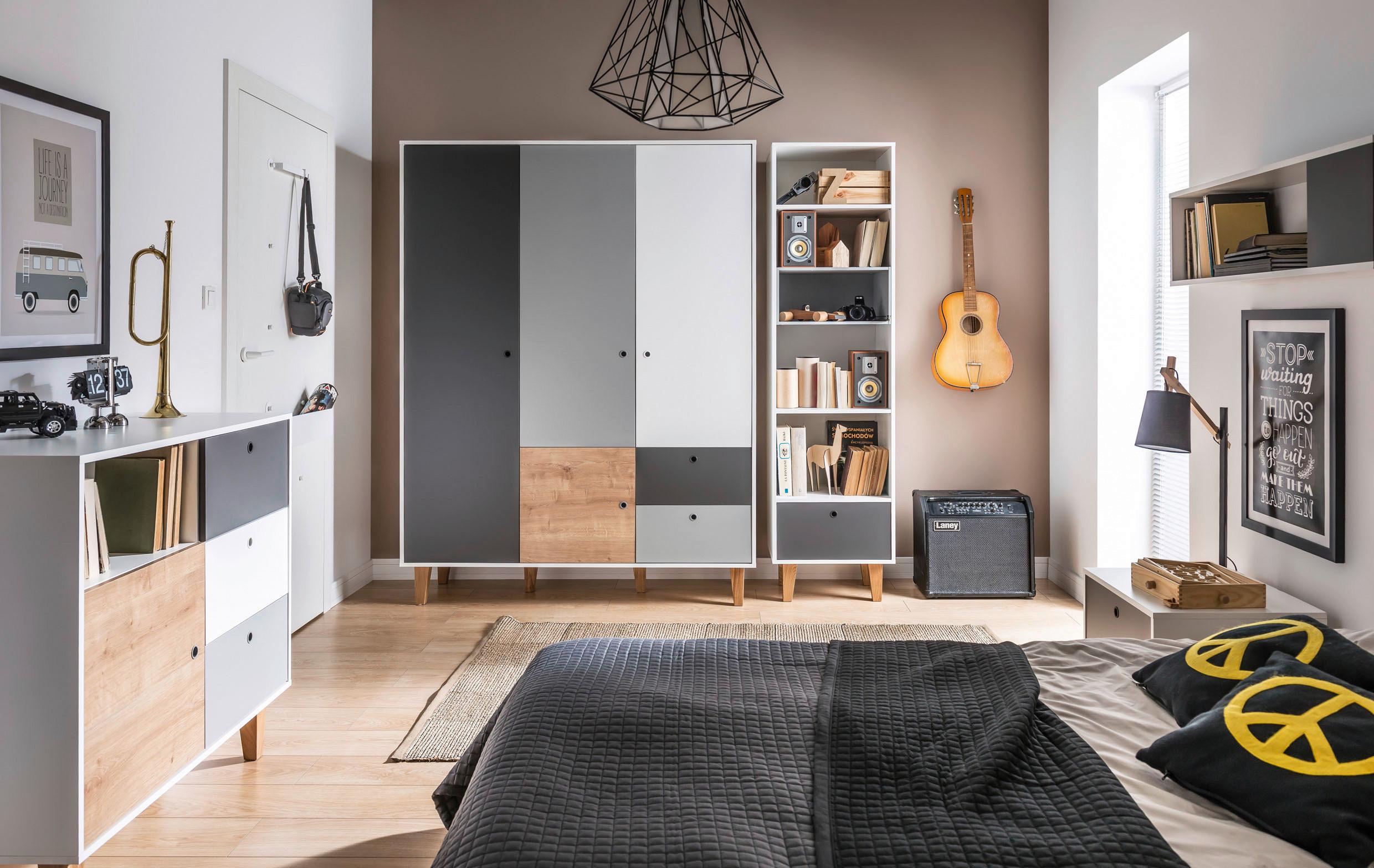 Kommode Concept - Eichefarben/Graphitfarben, MODERN, Holz/Holzwerkstoff (103,5/96,5/45cm) - MID.YOU