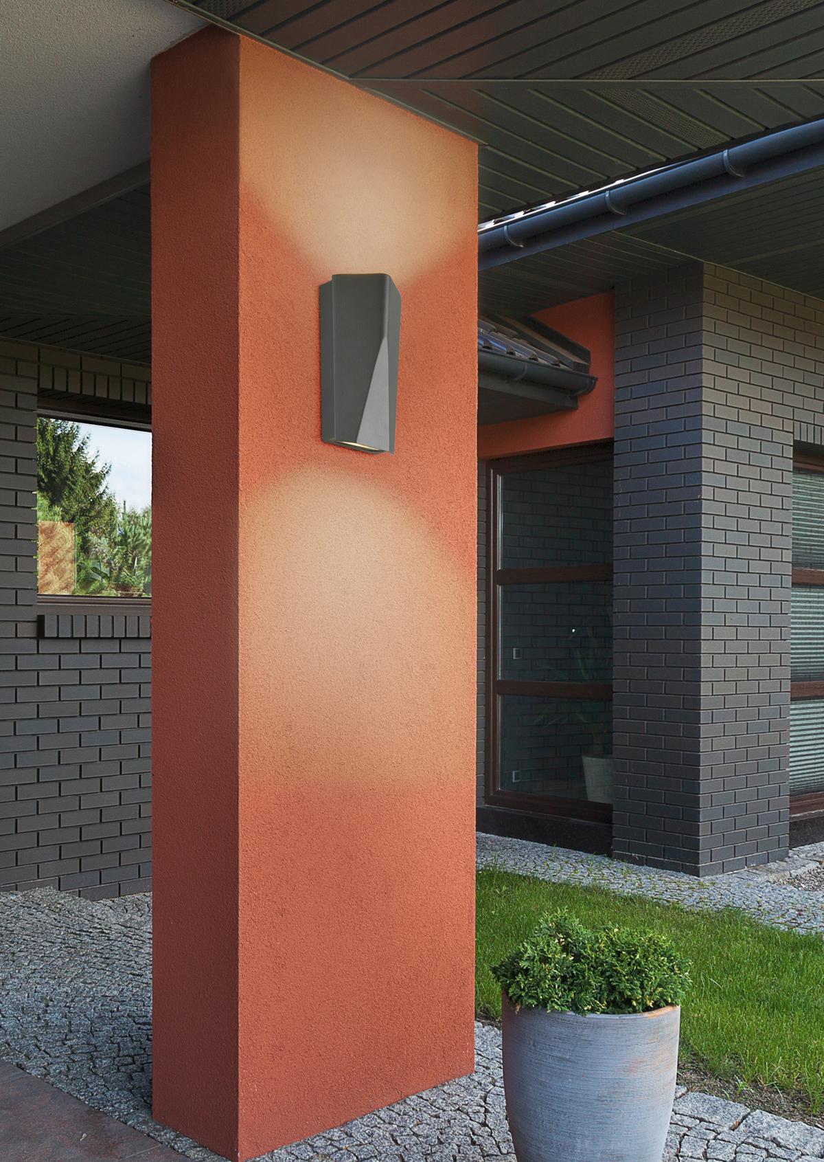 Außenwandleuchte Tay 4,5w Aluminium, Wandmontage - Anthrazit, Design, Metall (20/10,6/6,2cm) - Trio Leuchten