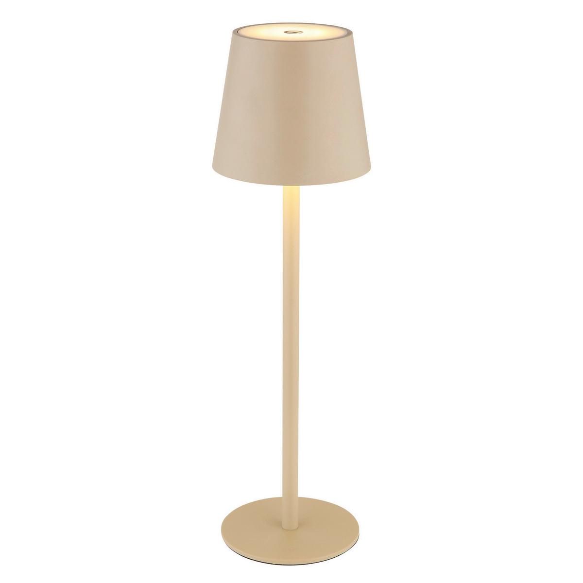 Akku-tischleuchte 58438s 2 Höhen Montierbar - Sandfarben/Opal, Trend, Kunststoff/Metall (10,6/36cm) - Globo