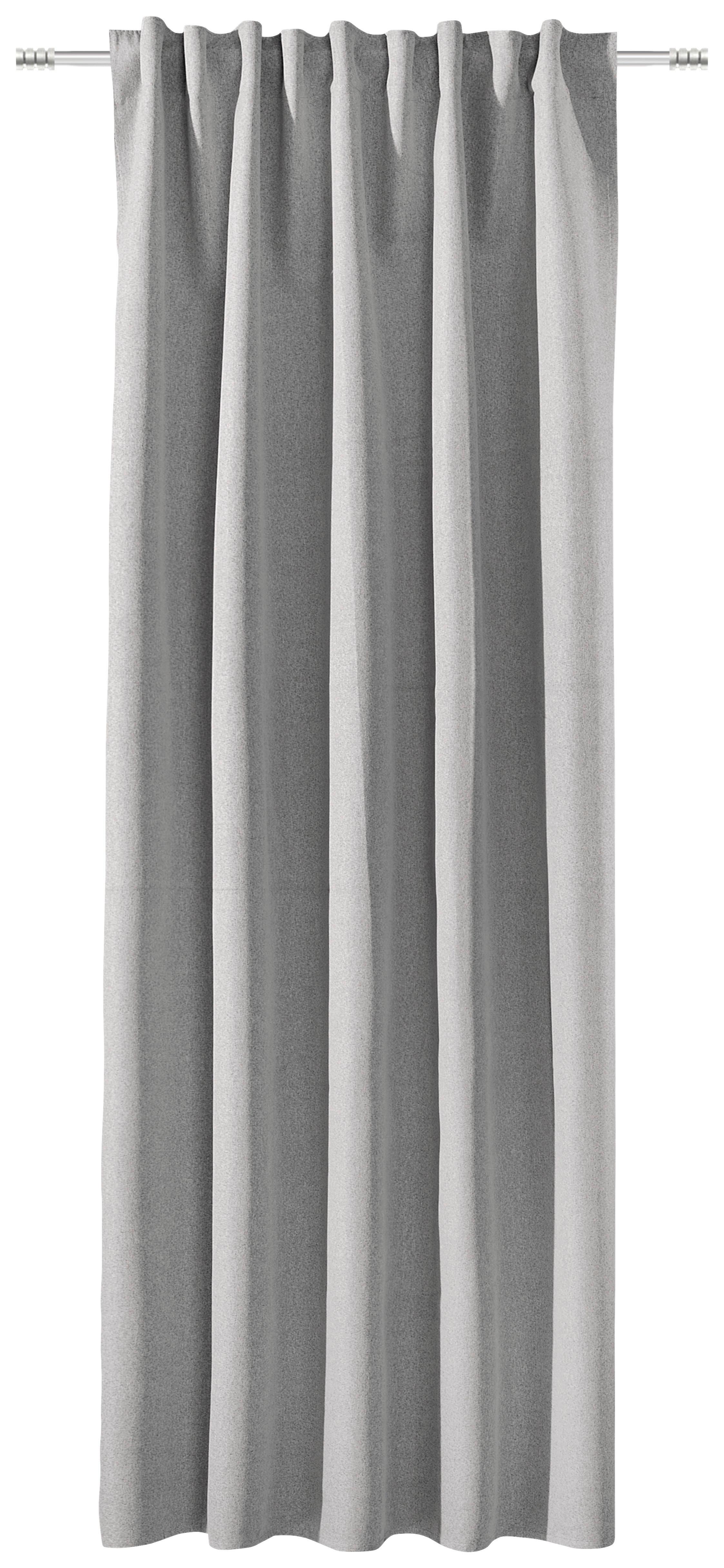 Fertigvorhang Rachelii - Grau, MODERN, Textil (135/245cm) - Luca Bessoni