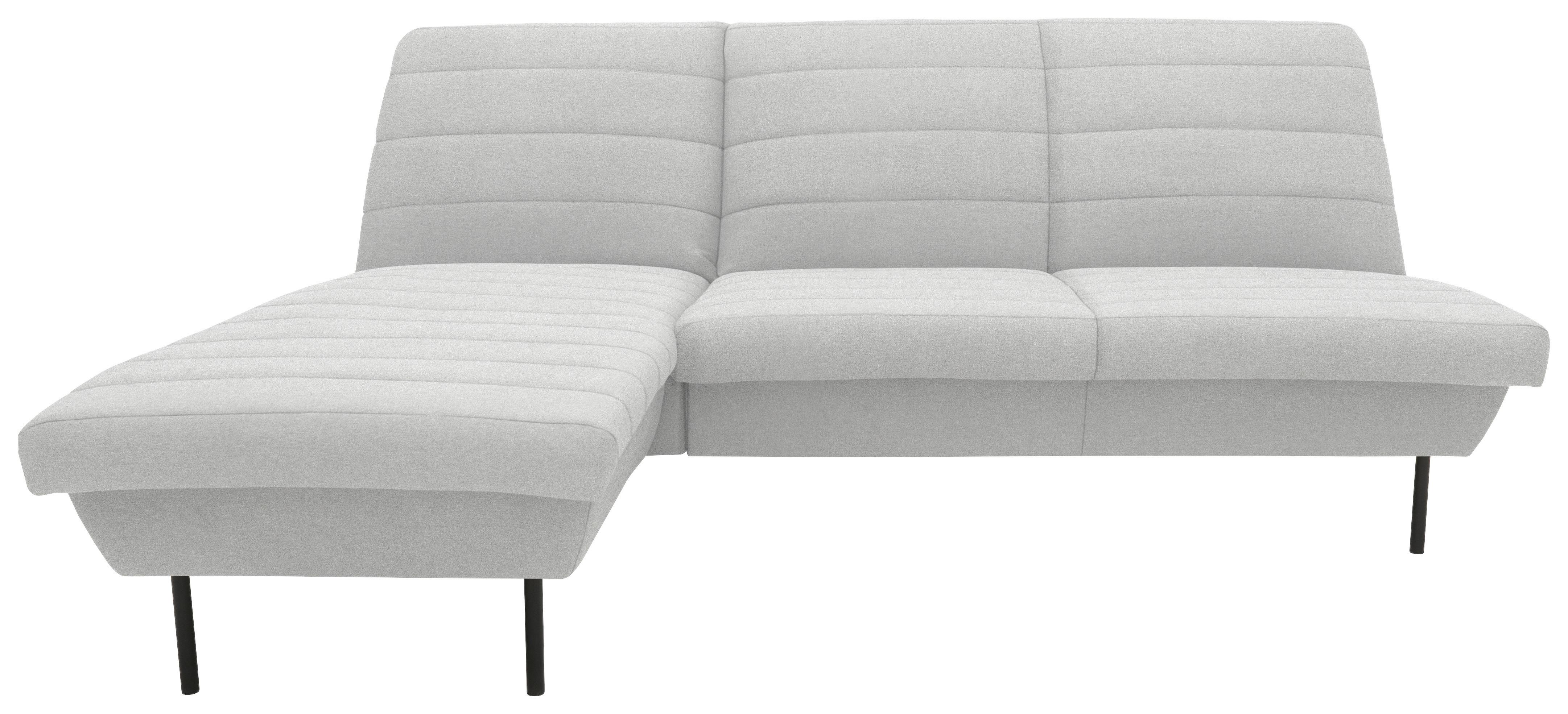 Ecksofa Looks Ix - Silberfarben/Schwarz, Design, Textil (168/214cm) - LOOKS by W.Joop