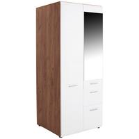 Nyílóajtós Szekrény Avensis New 90/205 Cm - tölgyfa színű/fehér, Konventionell, faalapú anyag (90/205,7/60cm) - Luca Bessoni