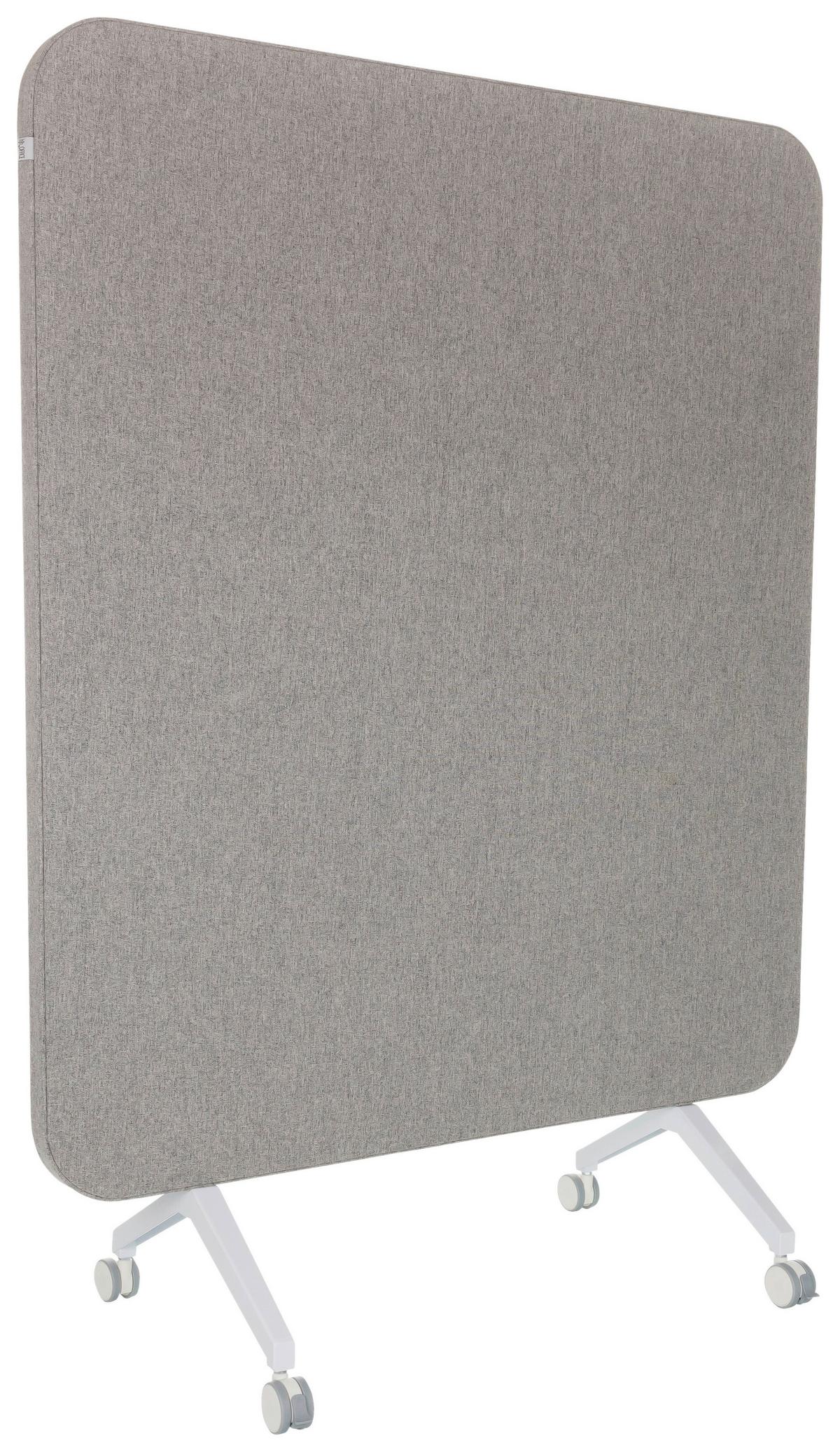 Akustikwand Mit Whiteboard Vision Board - Grau, Basics, Glas/Kunststoff (120/164/60cm) - MID.YOU