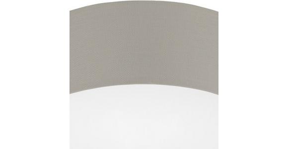 Deckenleuchte Kora Ø 38 Cm Mit Textilem Lampenschirm - Taupe/Weiß, KONVENTIONELL, Textil/Metall (38/11cm) - James Wood