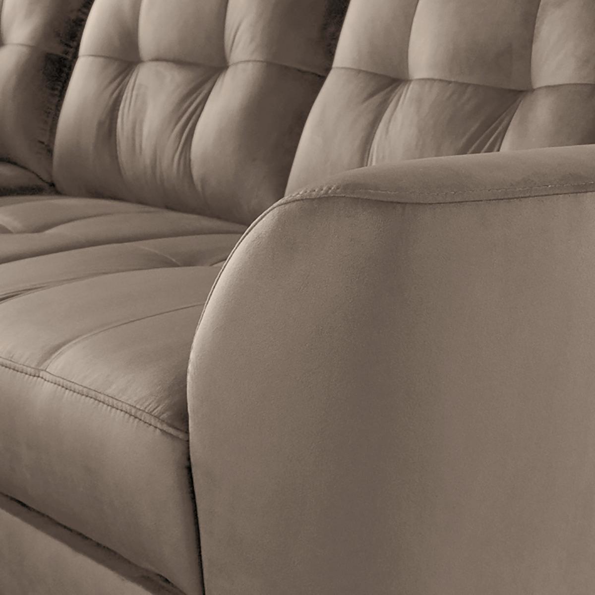 Ecksofa Nordic, Beige S: 190x236 cm - Beige/Buchefarben, Design, Textil (190/236cm) - Livetastic